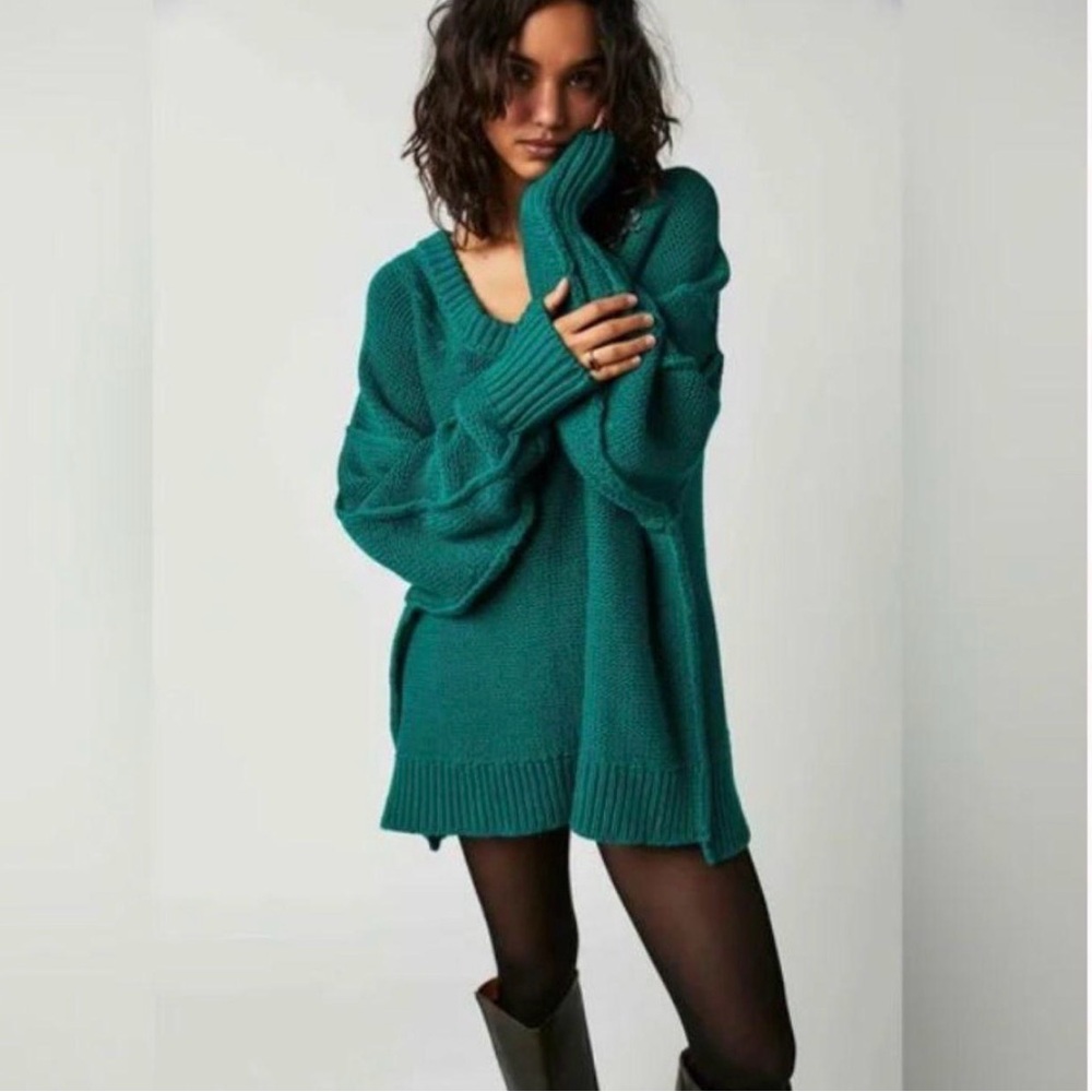 Free People Green Sweater